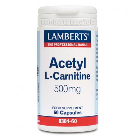 ACETIL L-CARNITINA 500 MG 60 CAPS - LAMBERTS