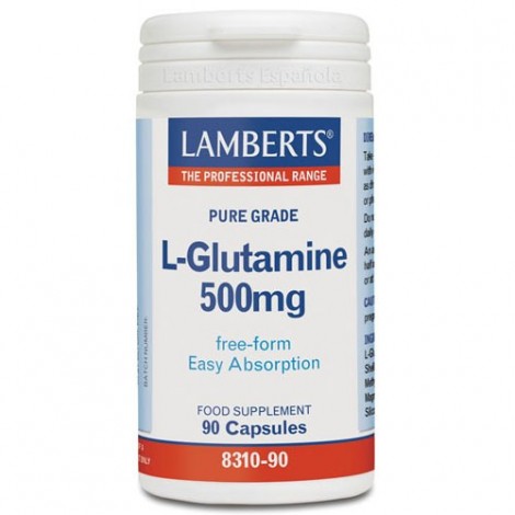L-GLUTAMINA 500 MG 90 CAPS - LAMBERTS