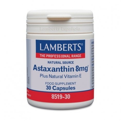 ASTAXANTINA 8MG CON VITAMINA E 30CAPS - LAMBERTS