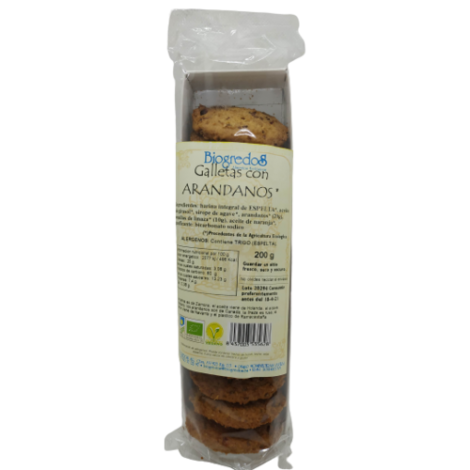 GALLETAS CON ARANDANOS 200G - BIOGREDOS