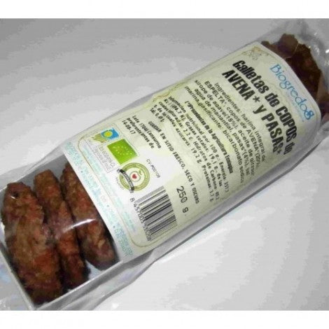 GALLETAS DE COPOS DE AVENA Y PASAS 200G - BIOGREDOS