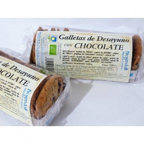 GALLETAS DE DESAYUNO CON CHOCOLATE BIO 220G - BIOGREDOS
