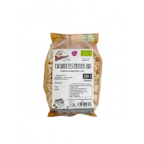 CACAHUETE CRUDO 250GR BIO - BIOARTESA