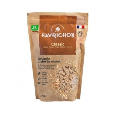 CRUNCHY MUESLI CLASSIC S/G 375G  BIO - FAVRICHON