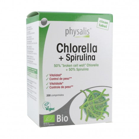 CHLORELLA + SPIRULINA BIO 200 COMP - PHYSALIS