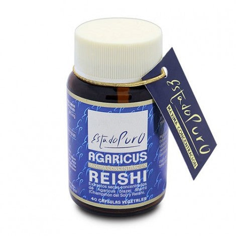 AGARICUS BLAZEI/REISHI 40CAP VEGETALES - ESTADO PURO