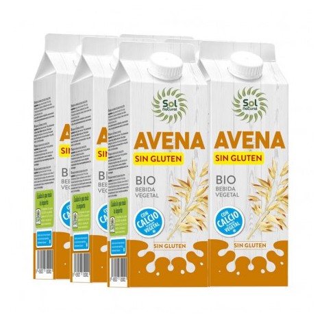 PACK BEBIDA DE AVENA SIN GLUTEN 1L 6UDS BIO - SOL NATURAL