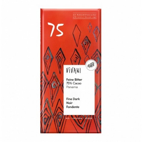 CHOCOLATE NEGRO 75% PANAMA BIO 80G - VIVANI